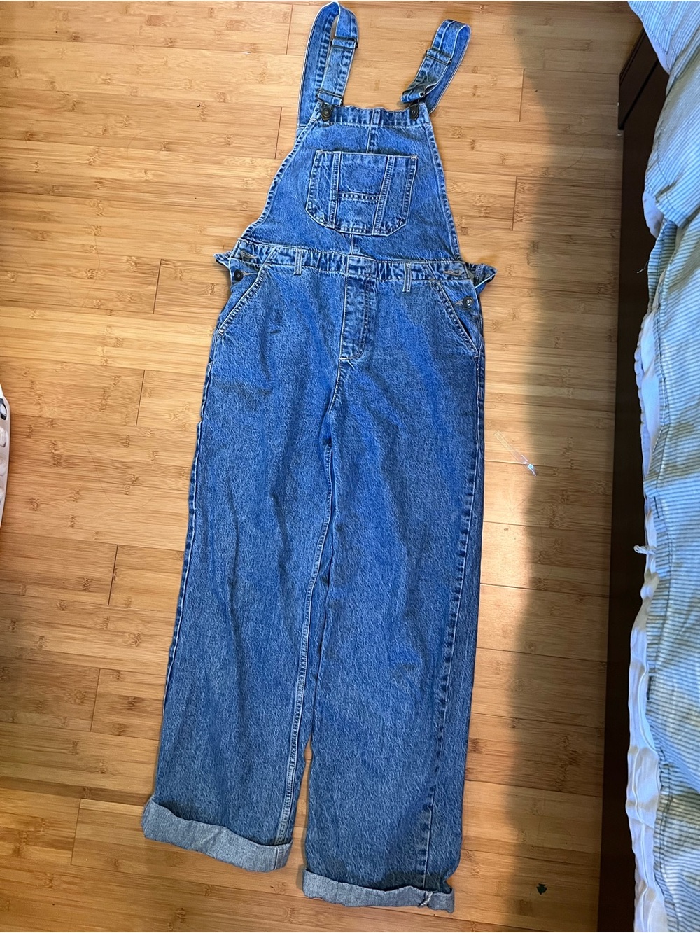 Zara Blue Denim Relaxed Men's Overalls